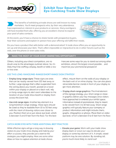 Exhibit Your Smarts! Tips For Eye-Catching Trade Show Displays