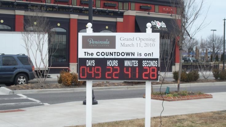 TIME002 - Custom Time and Temp LED Sign for Property Management