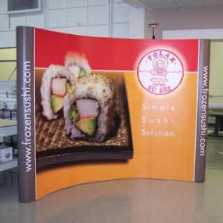 PU008 - Custom Pop-Up Trade Show Booth for Restaurant