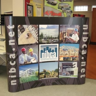 PU010 - Custom Pop-Up Trade Show Booth for Construction
