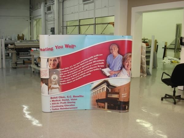PU011 - Custom Pop-Up Trade Show Booth for Healthcare