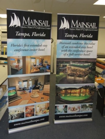 BS023 - Custom Banner Stand for Real Estate
