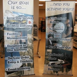 BS011 - Custom Banner Stand for Professional Services
