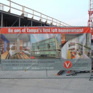 MESH024 - Custom Mesh Banner and Building Wrap for Property Management