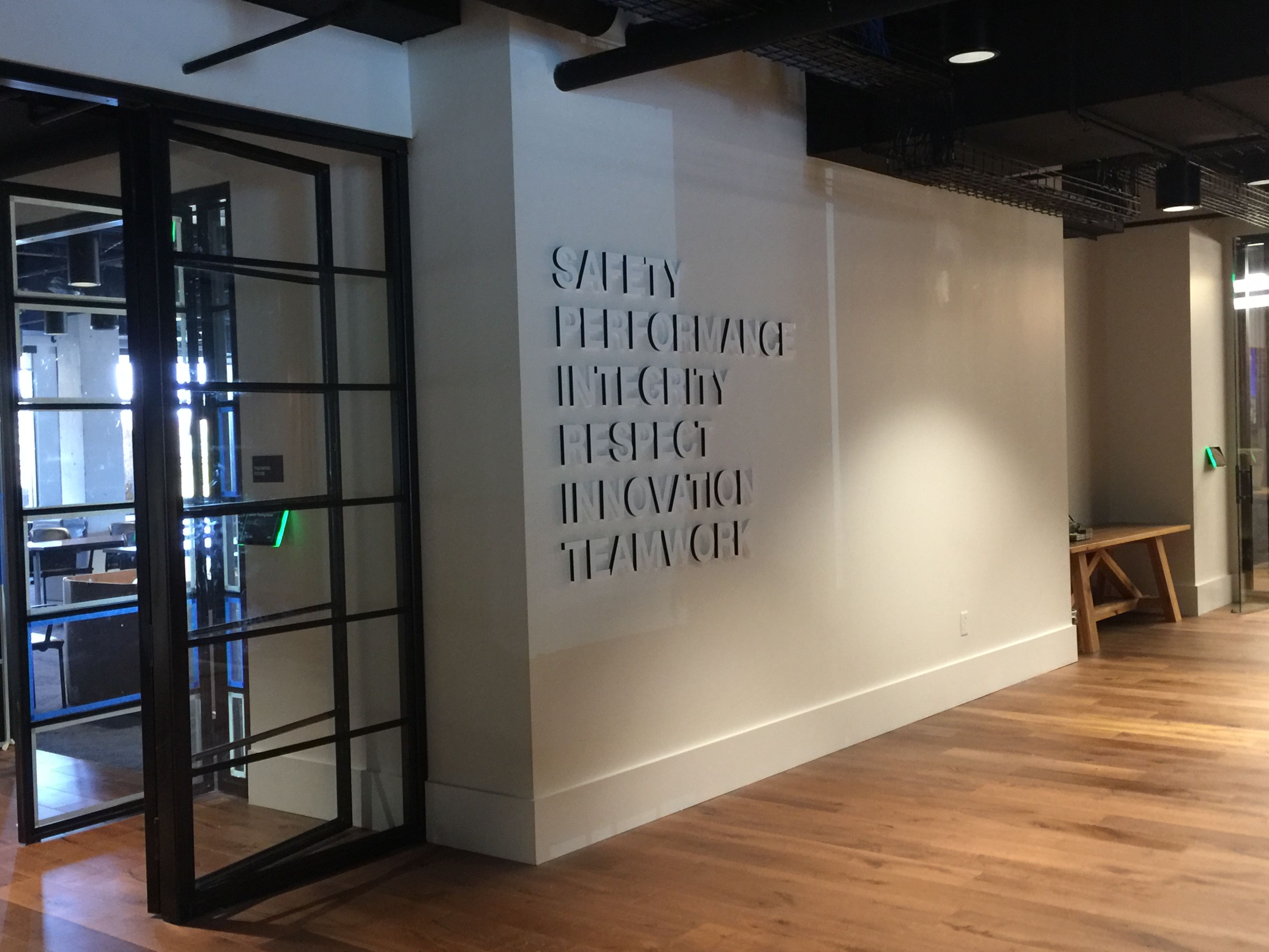 Corporate Values Sign