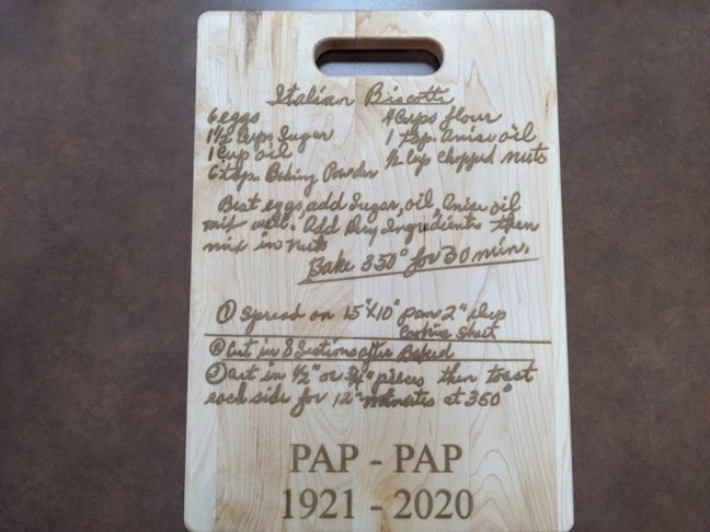 Carved Board with Writing