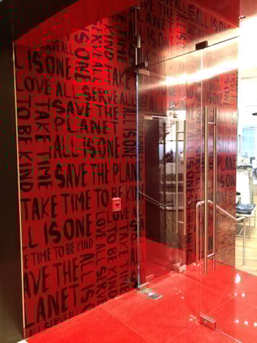 Wall Murals in Building Entrance