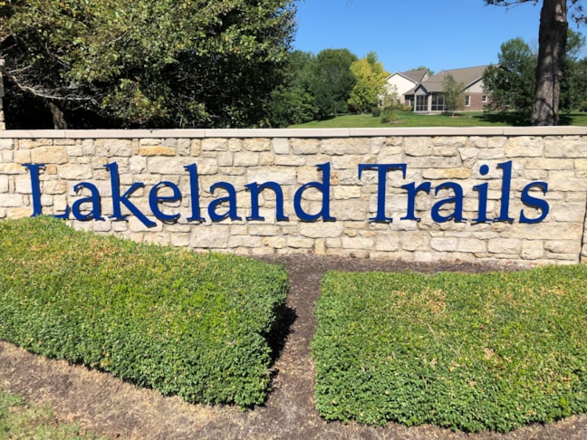 Monument Sign for Lakeland Trials Neighborhood in Indianapolis
