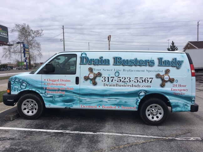 Vehicle Wrap for Drain Busters Indy