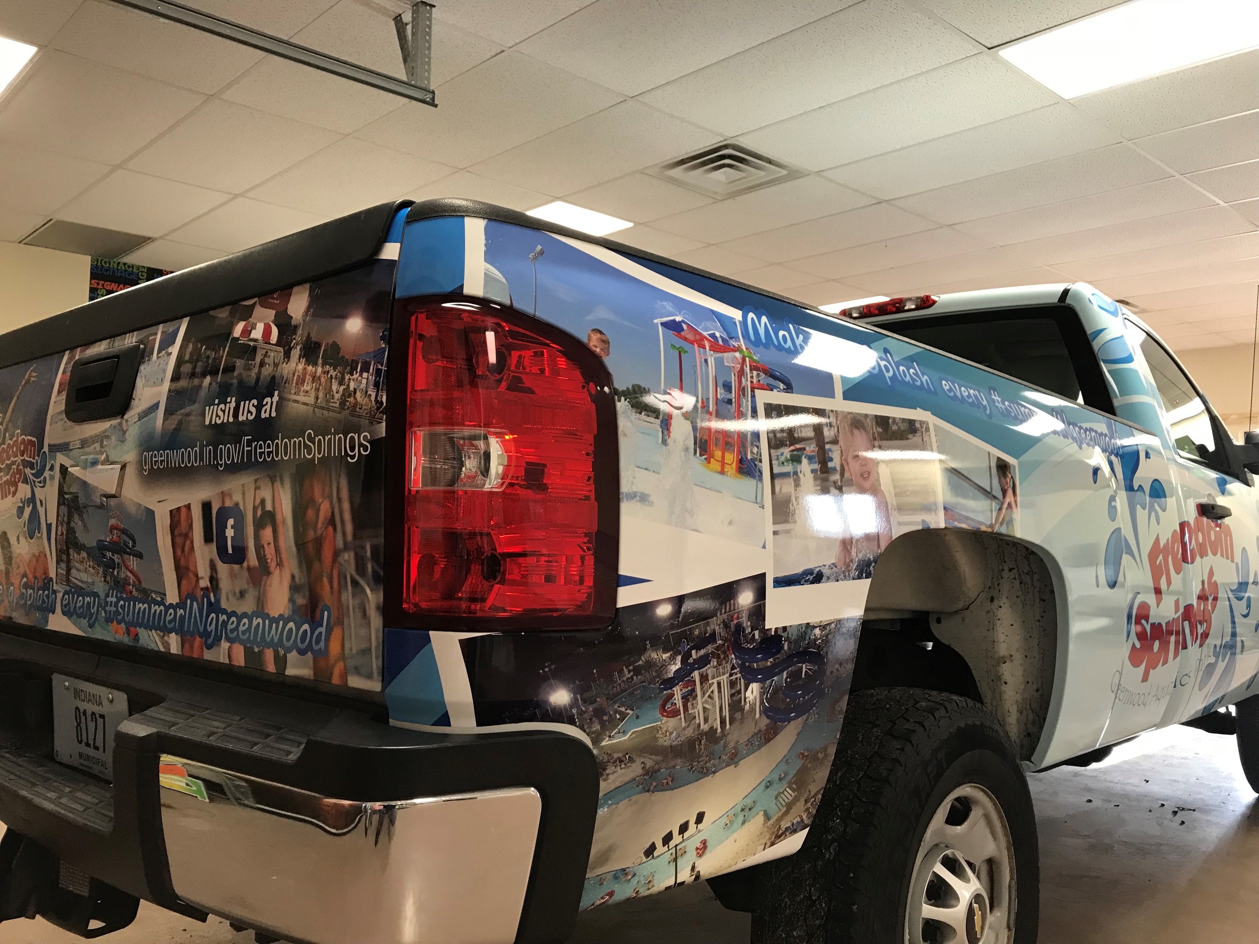 Vehicle Wrap for Greenwood City Parks and & Recreation in Greenwood,IN 