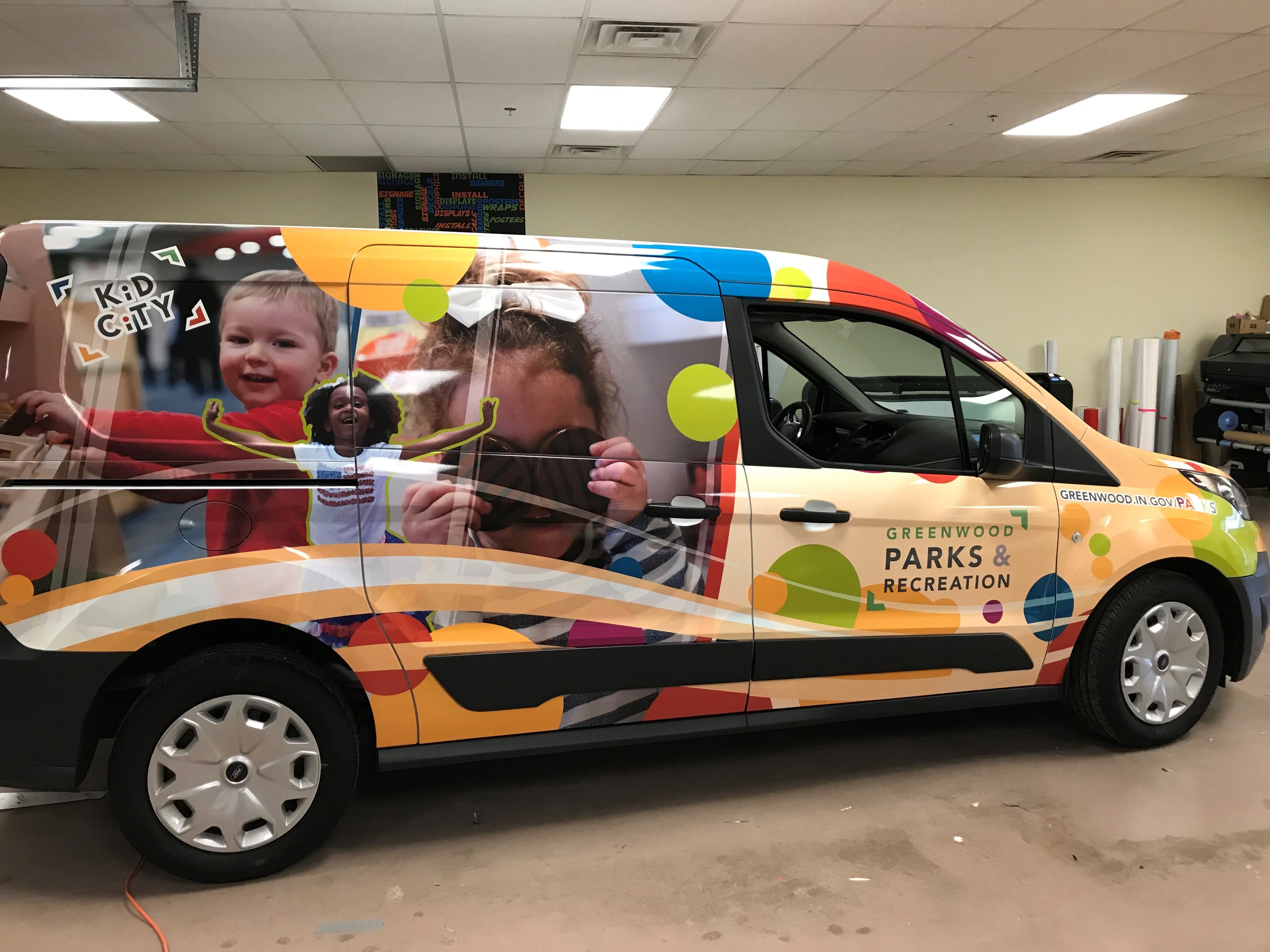 Vehicle Wrap for Greenwood City Parks and & Recreation in Greenwood,IN 