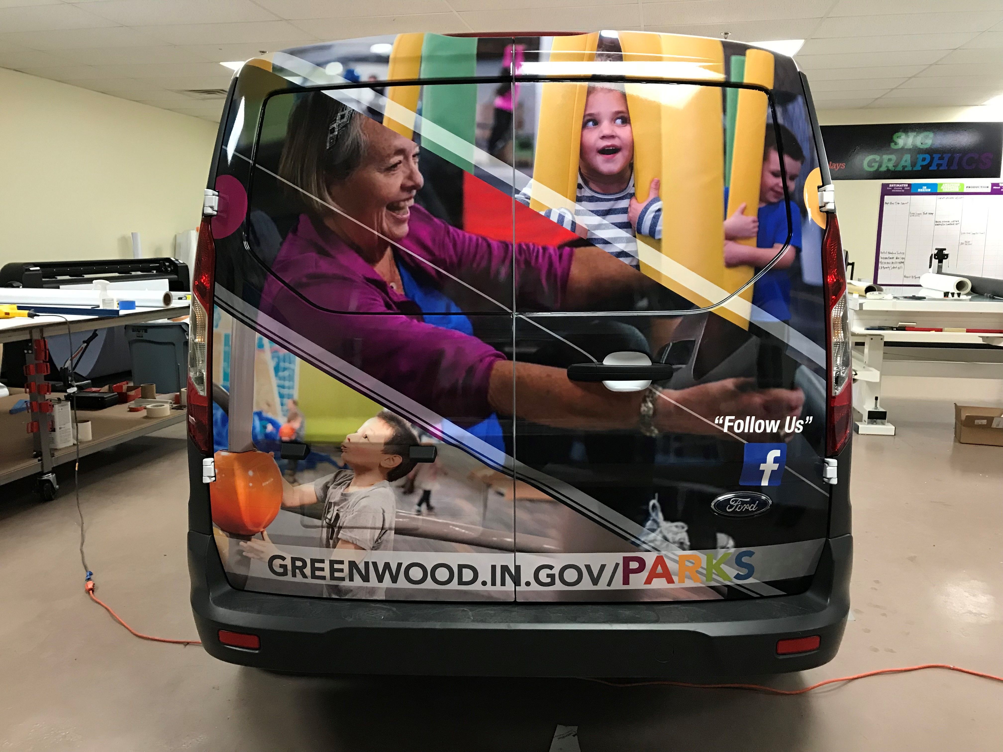 Vehicle Wrap for Greenwood City Parks and & Recreation in Greenwood,IN 