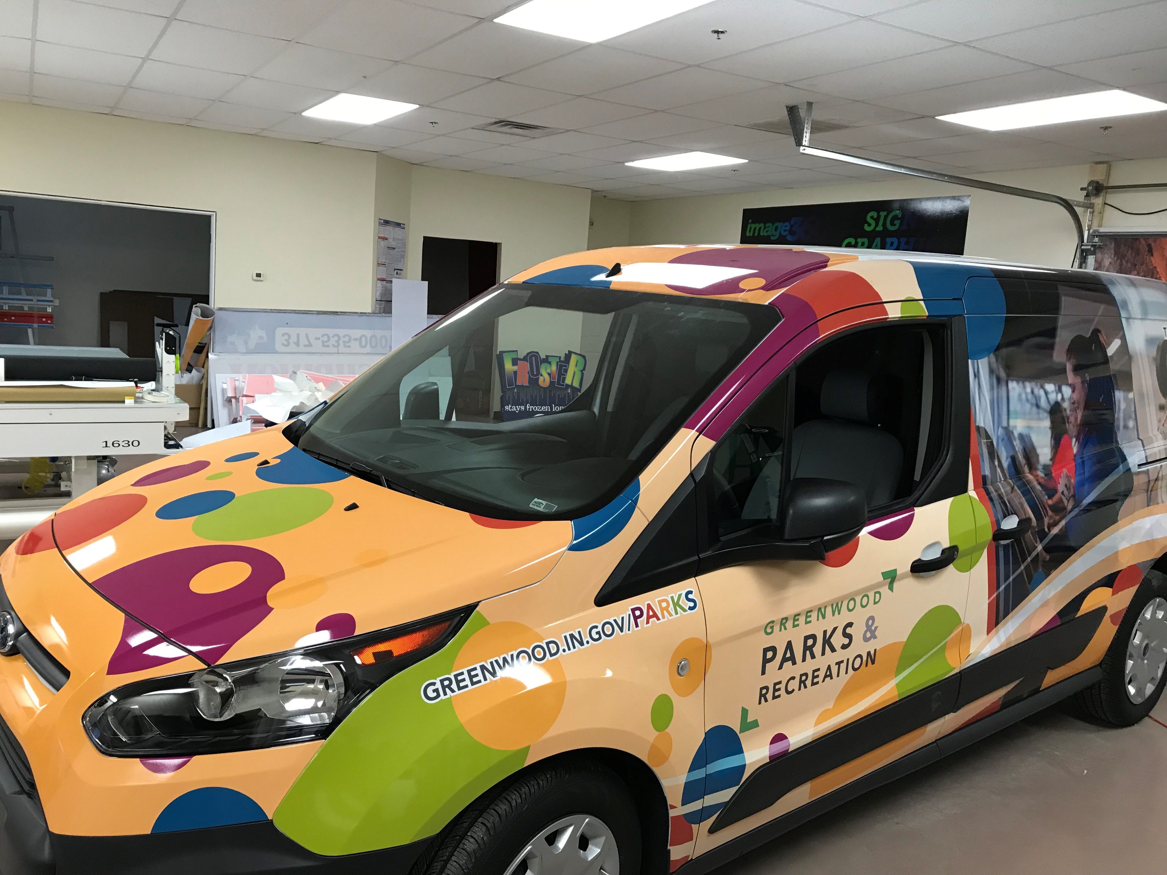 Vehicle Wrap for Greenwood City Parks and & Recreation in Greenwood,IN 