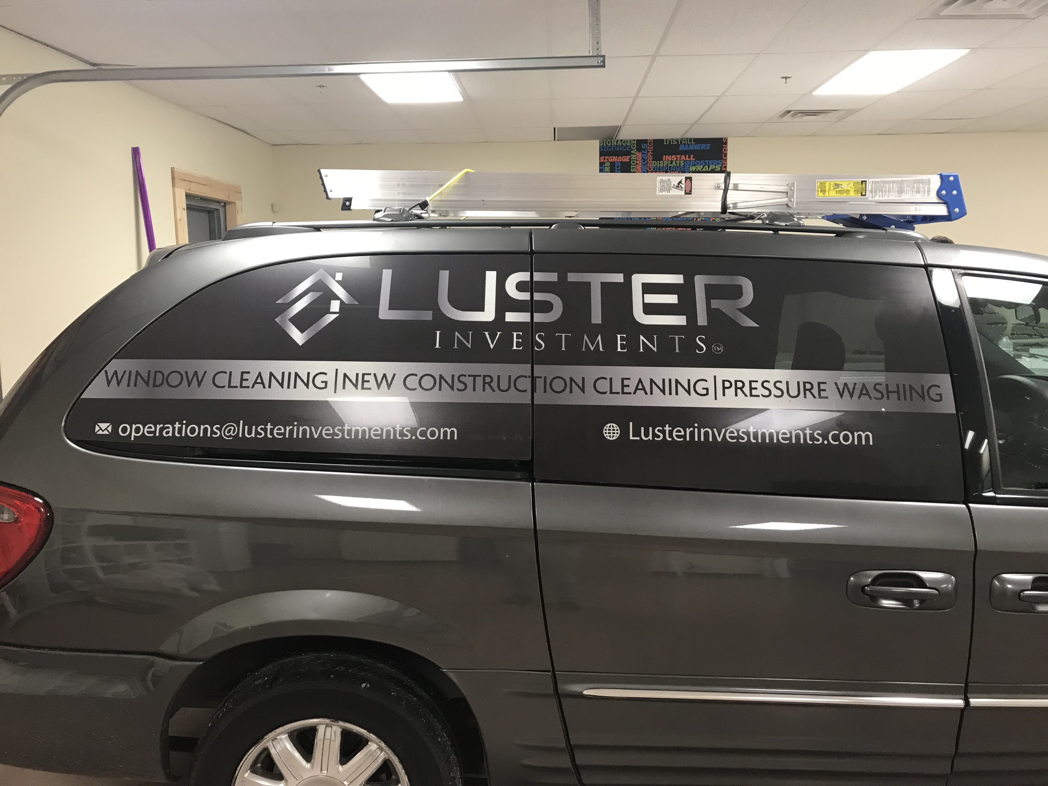 Partial Vehicle Wrap for Luster Investments in Indianapolis, IN