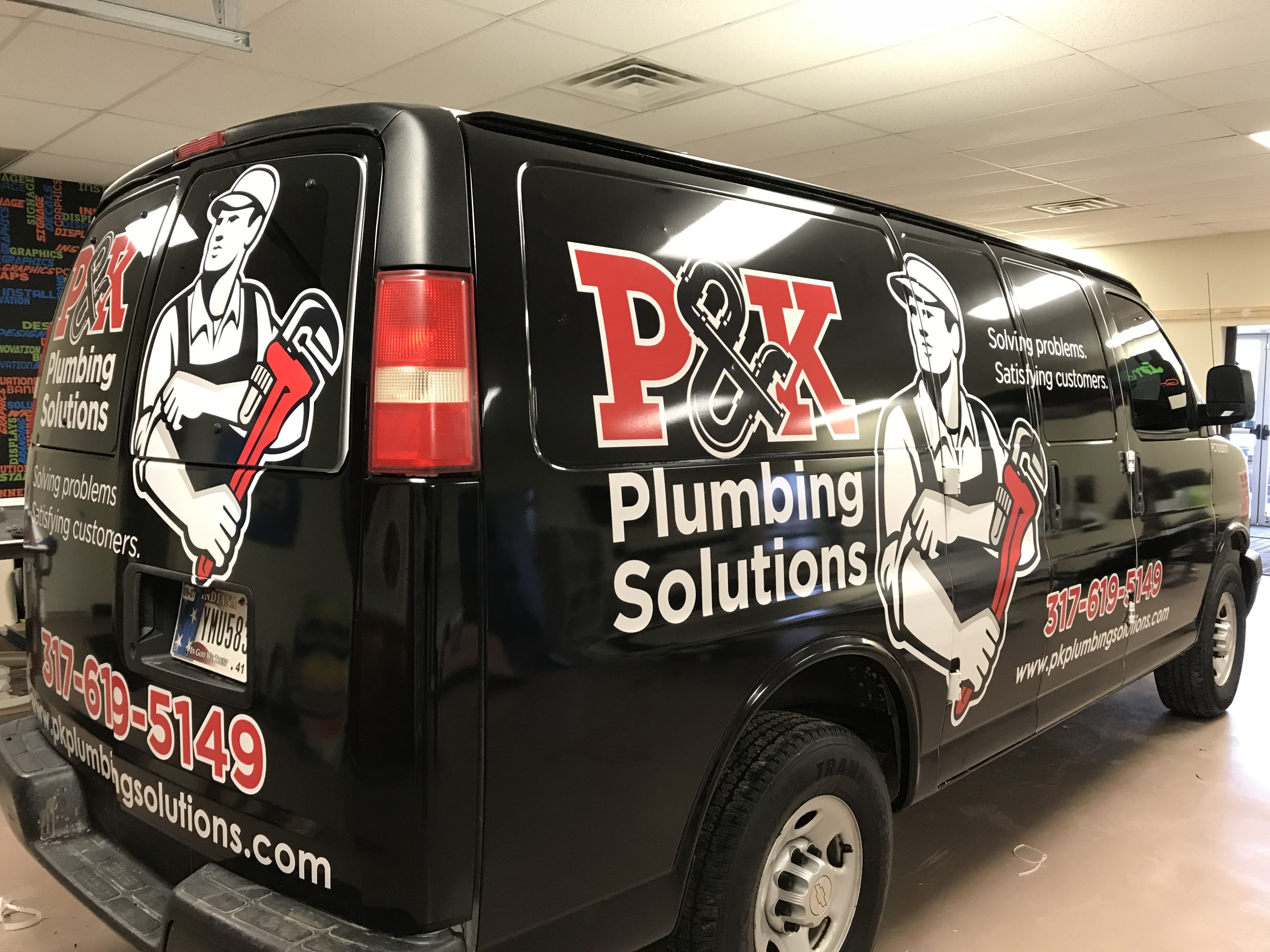 Full Vehicle Wrap for P&K Plumbing Solutions in Greenwood,IN 