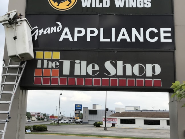 Pylon Sign Face Renewal in Greenwood IN