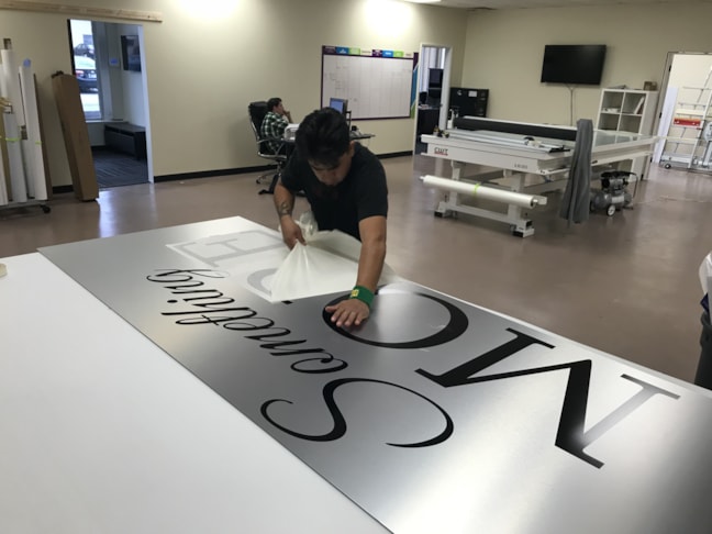 Metal Storefront Sign for Something More in Mooresville, IN  