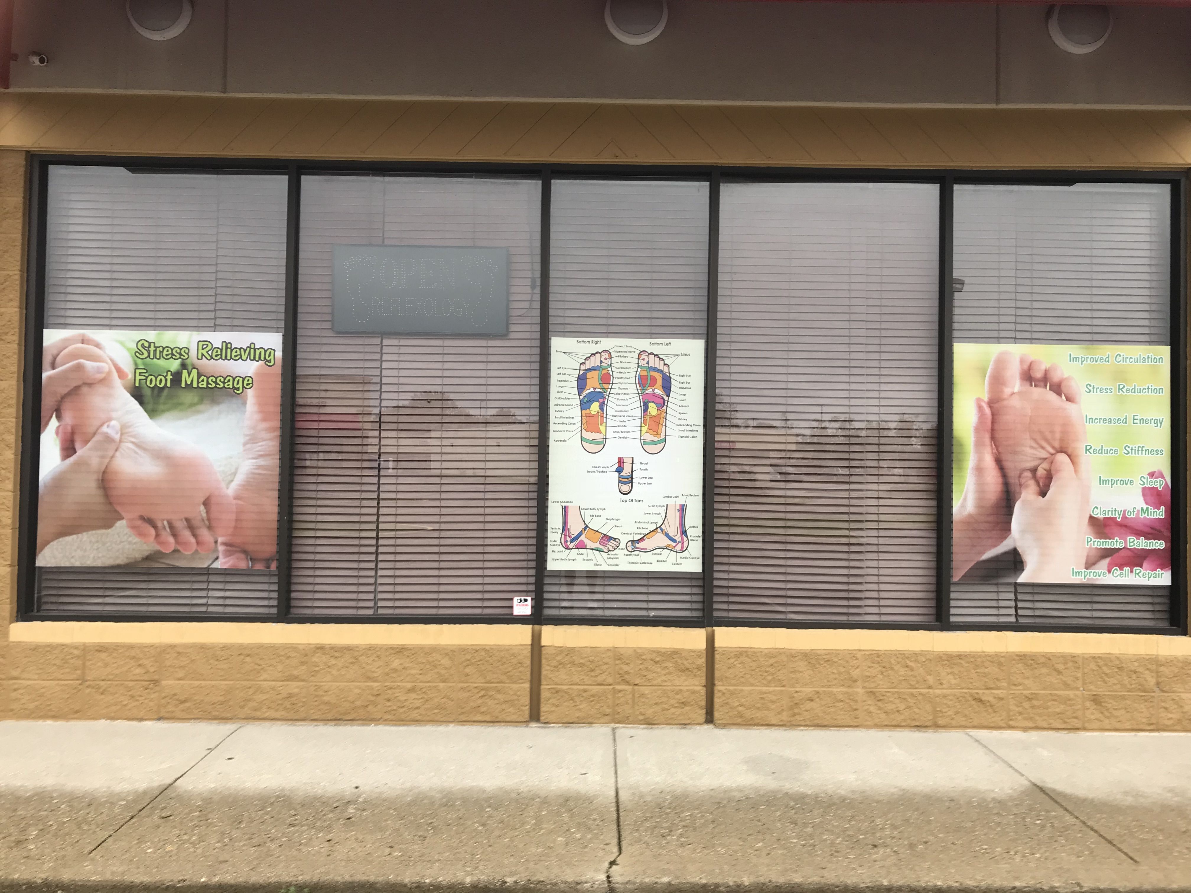 Window Graphics, decals, lettering, perforated window film in Indianapolis