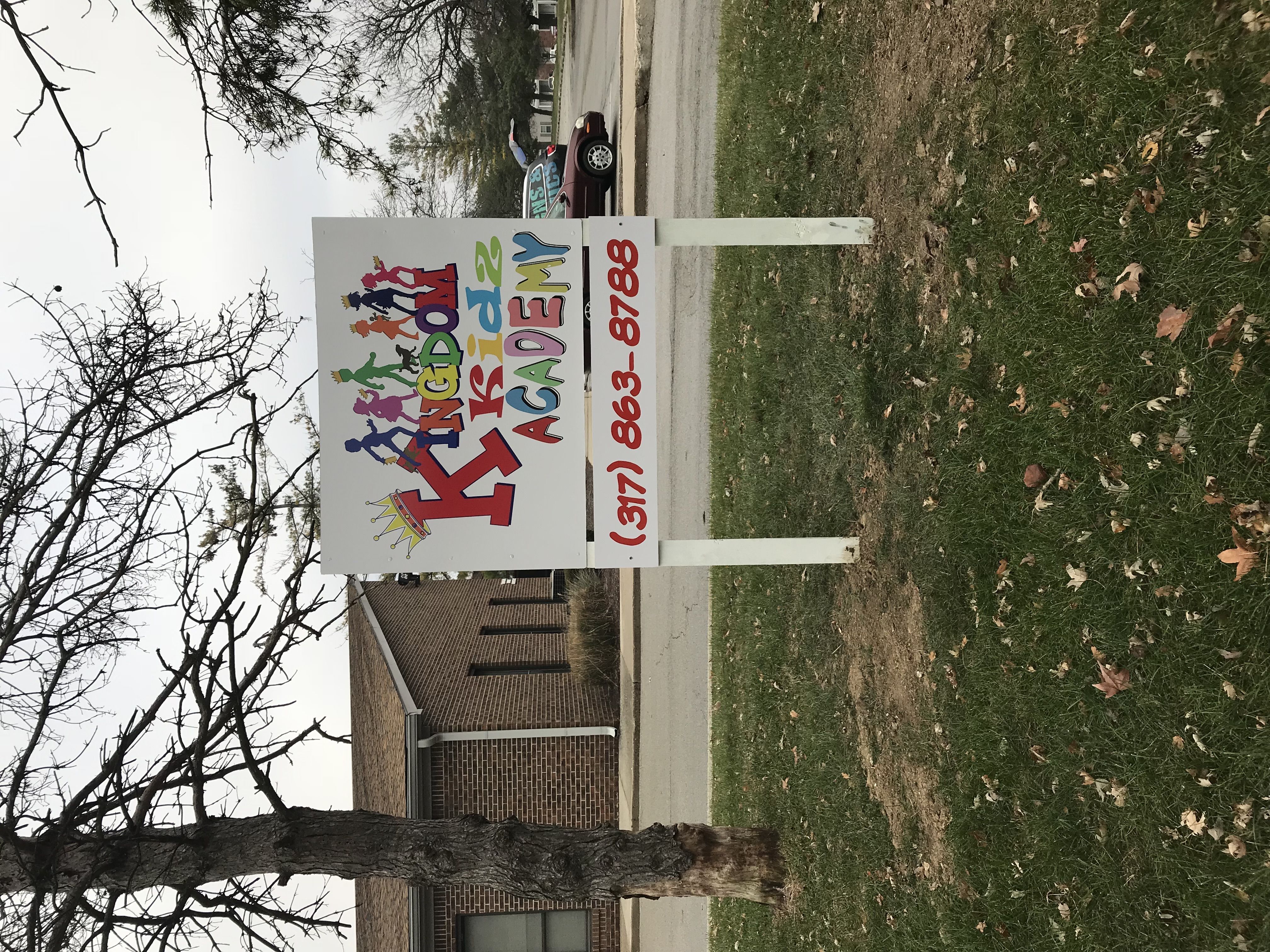 Post and panel Sign - Kingdom Kidz Academy