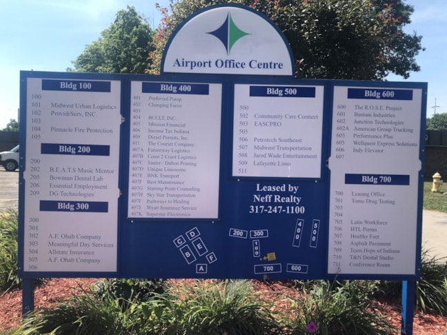 Post and Panel Property Sign for Neff Realty in Indianapolis