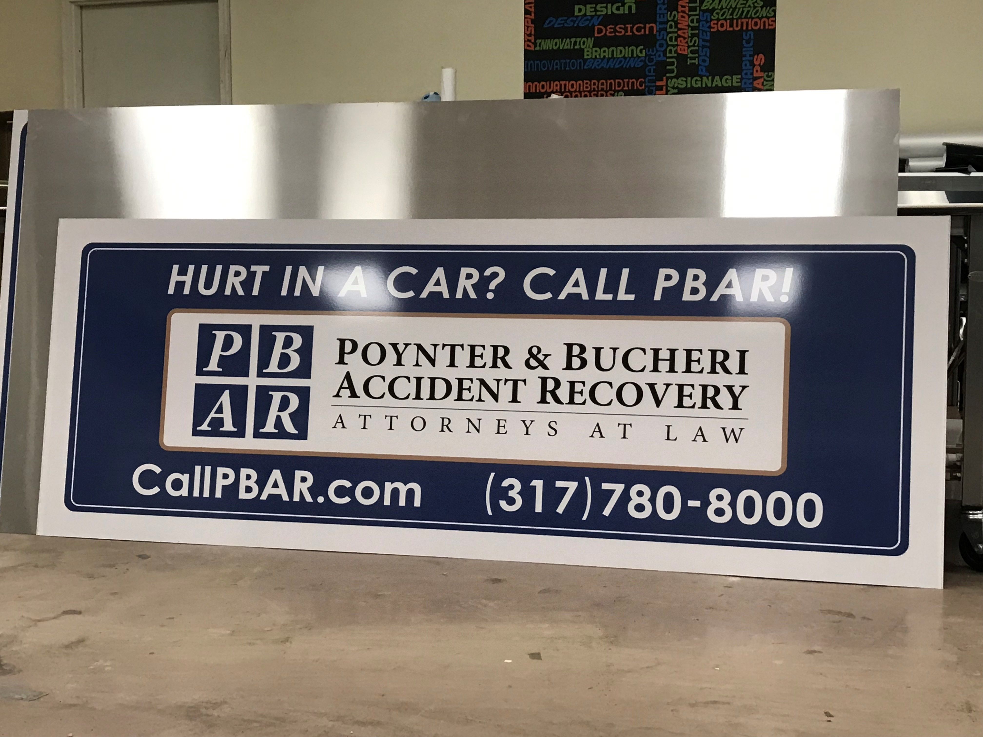 Post and Panel Cabinet Sign for PBAR in Indianapolis