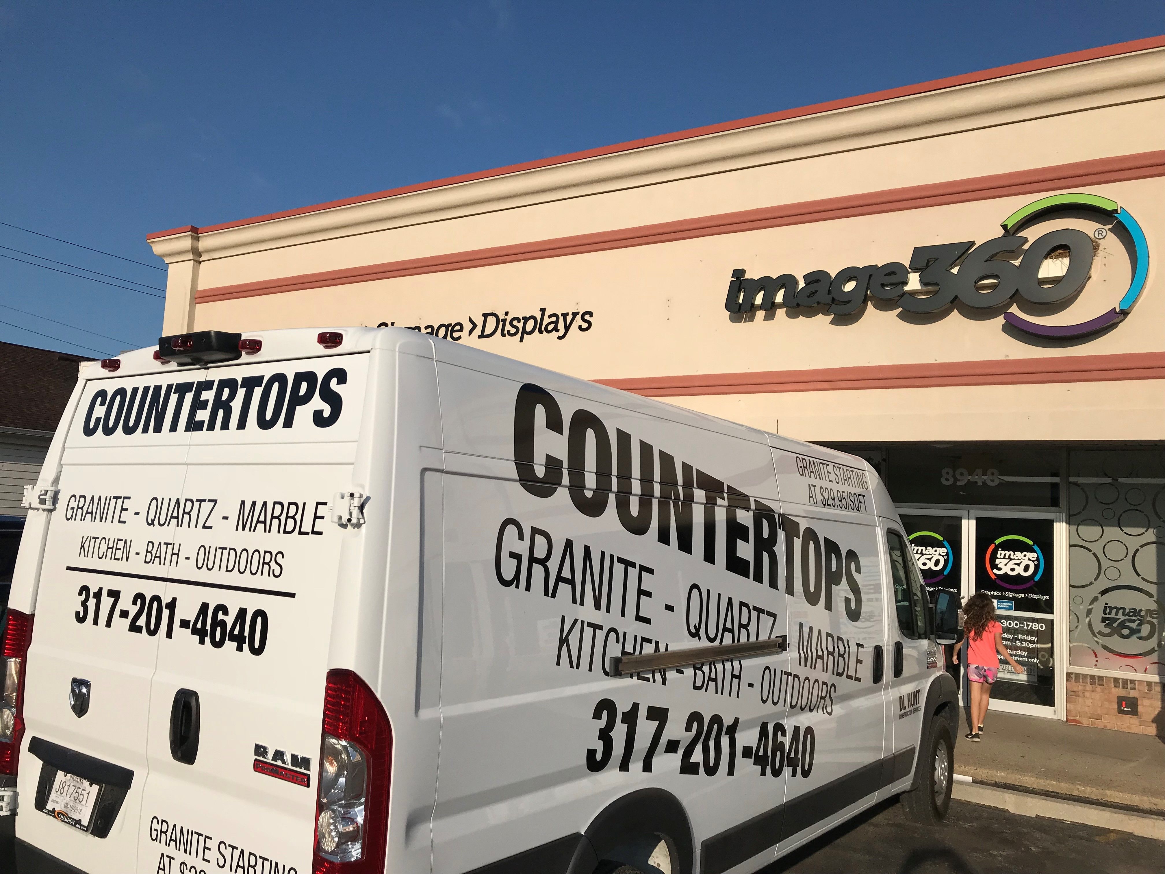 Van Decals / Lettering for D.L. Hunt Construction in Indianapolis IN