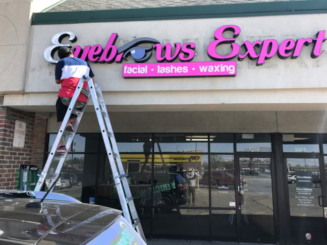 LED Lighted Channel Letters for Eyebrows Experts in Indianapolis,IN