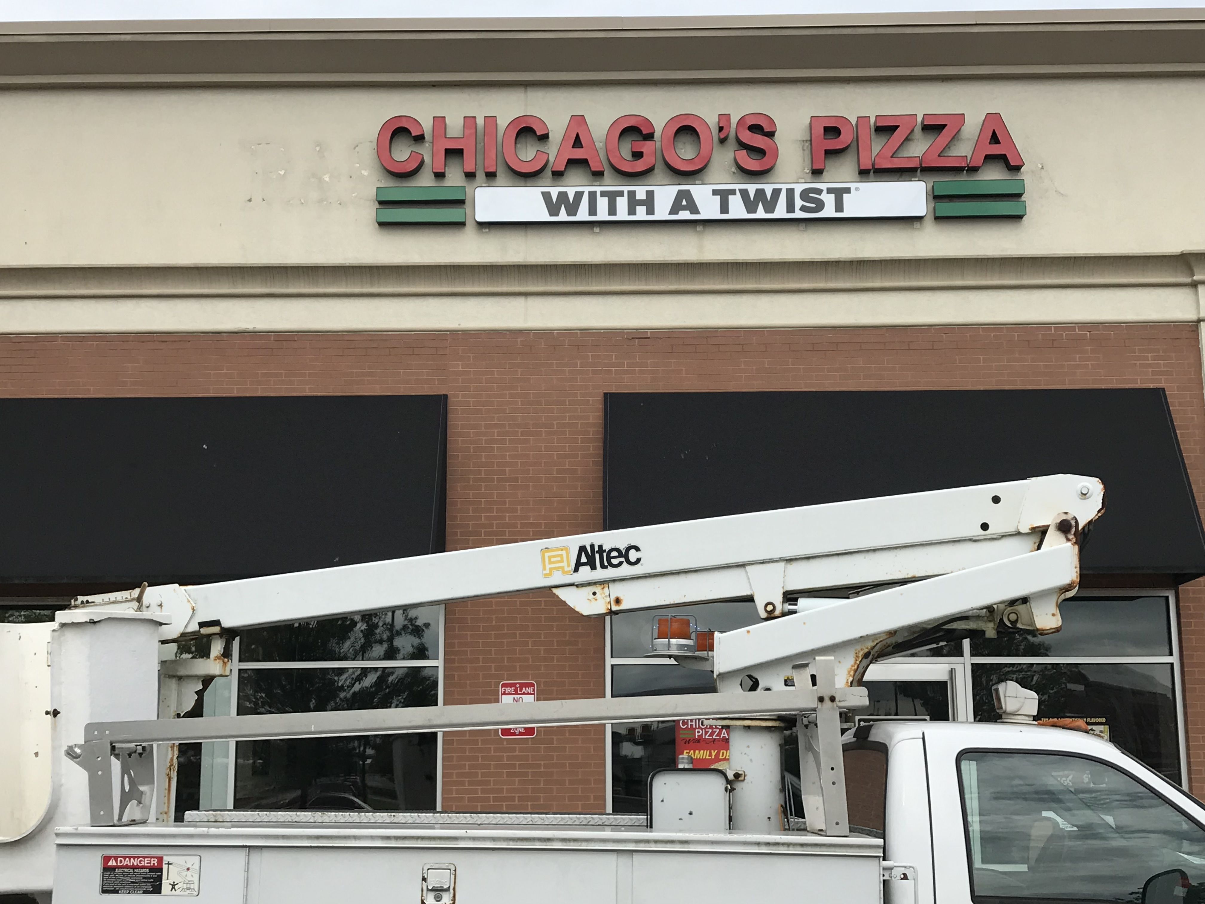 LED  Illuminated Channel Letters for Chicago Pizza in Greenwood IN