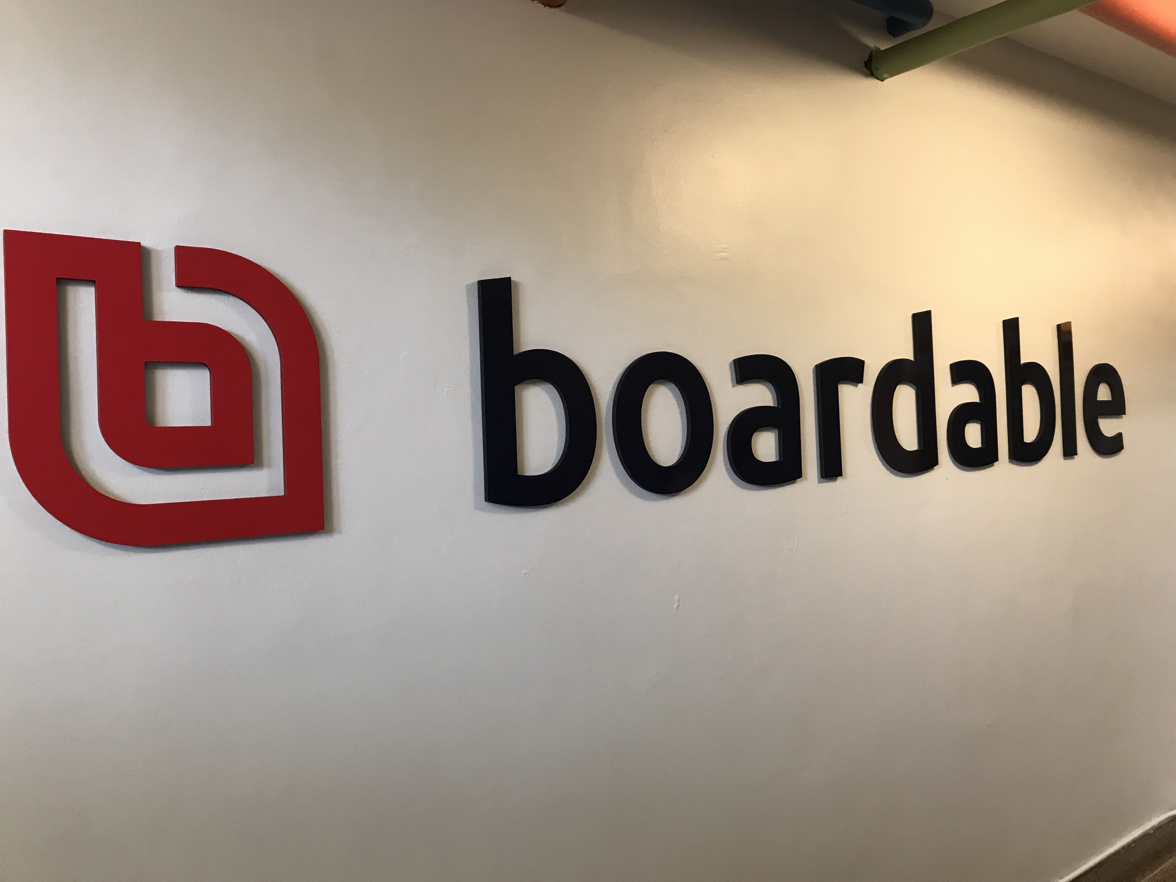 Dimensional Lettering and Logo installation for Boardable in Indianapolis, IN