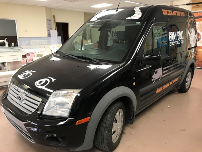Partial Vehicle Wrap for Gray Goat Bicycle in Indianapolis IN