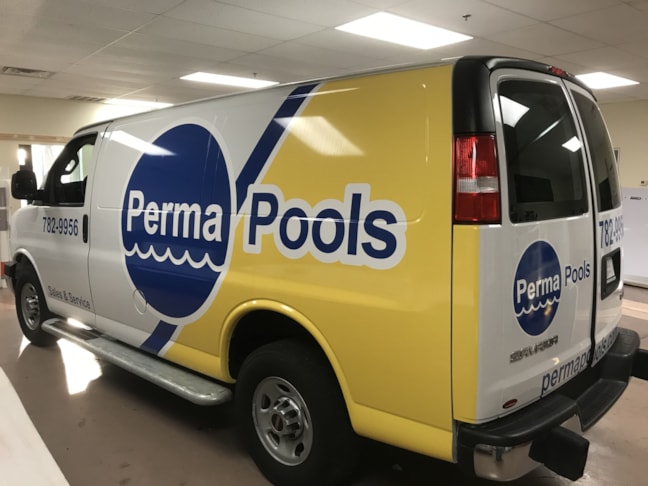 Partial Vehicle Wrap for Perma Pools in Indianapolis IN