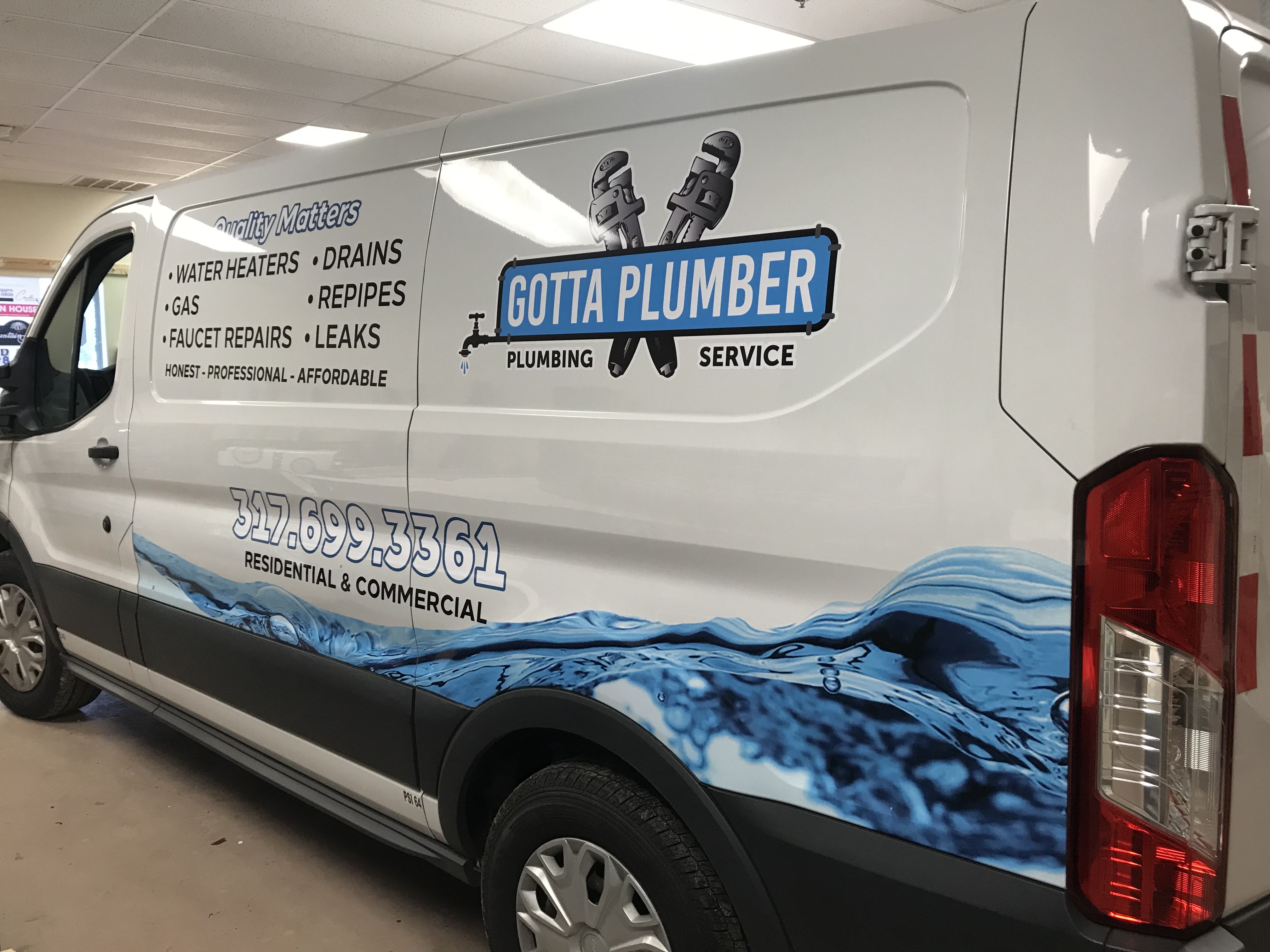 Partial Van Wrap for Gotta Plumber in Indianapolis IN