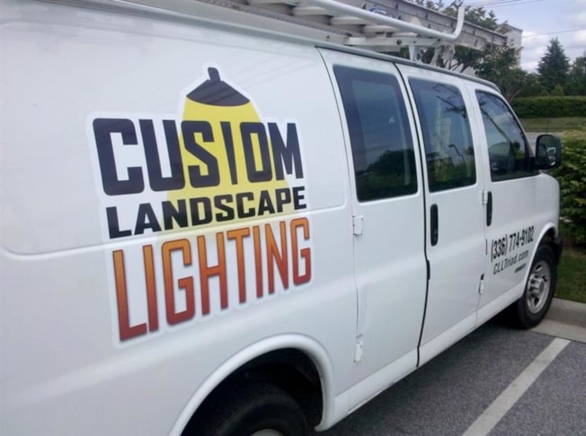 Graphics and lettering on their truck