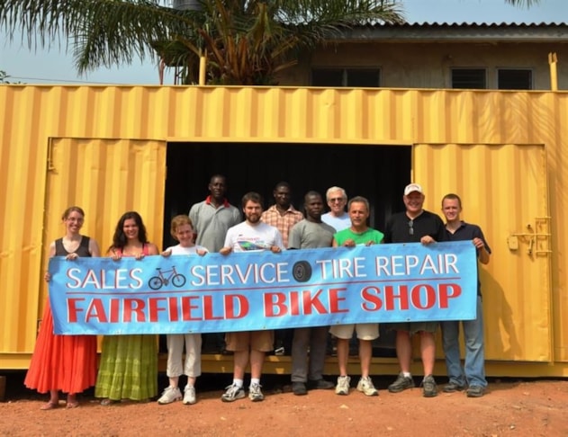 So happy to help with signage for West African Bike Repair Shop Mission creating jobs and fixing bicycles for residents of Accra, Ghana.  (Banner by Signs Now Cincinnati for MASTER Provisions, Florence, KY)