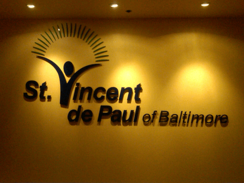 Dimensional Letters - St. Vincent de Paul Lobby Logo