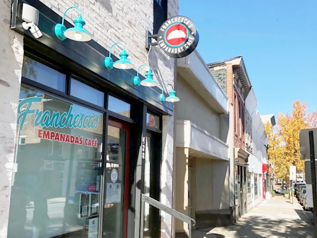 Exterior Signage for Franchescas Empanadas Cafe