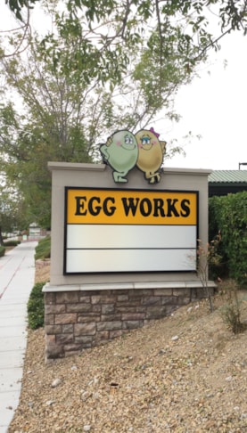 Egg Works Monument Sign 