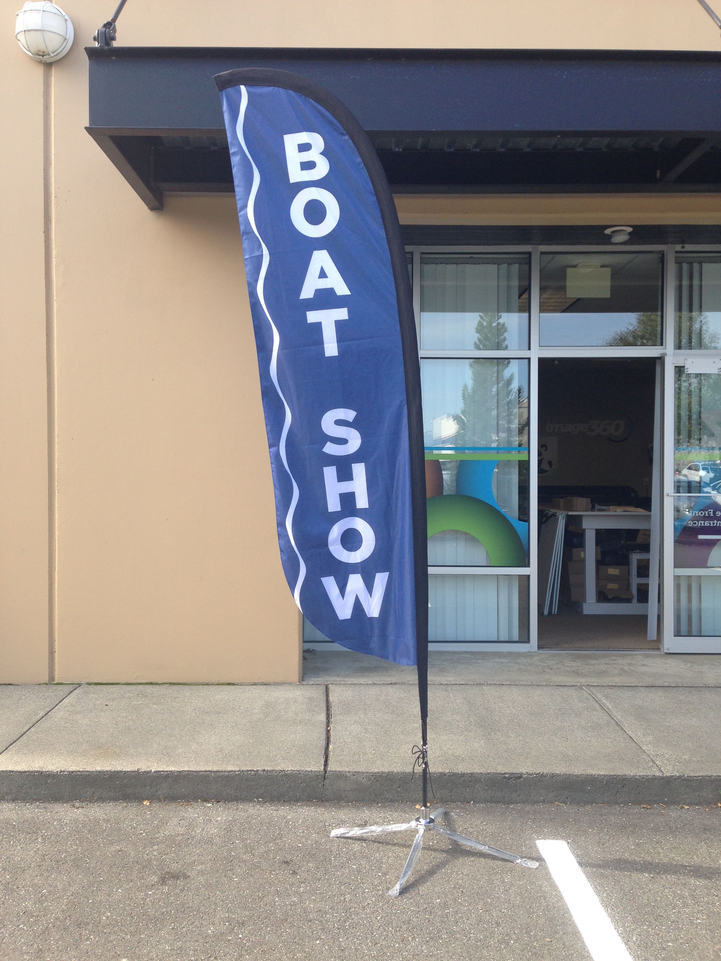  - Custom Banners - Feather Banner - Anacortes Boat Show - Anacortes, WA