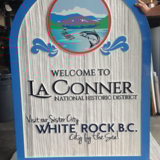 - Monument Sign - Sandblasted Sign - City of La Conner - La Conner, WA