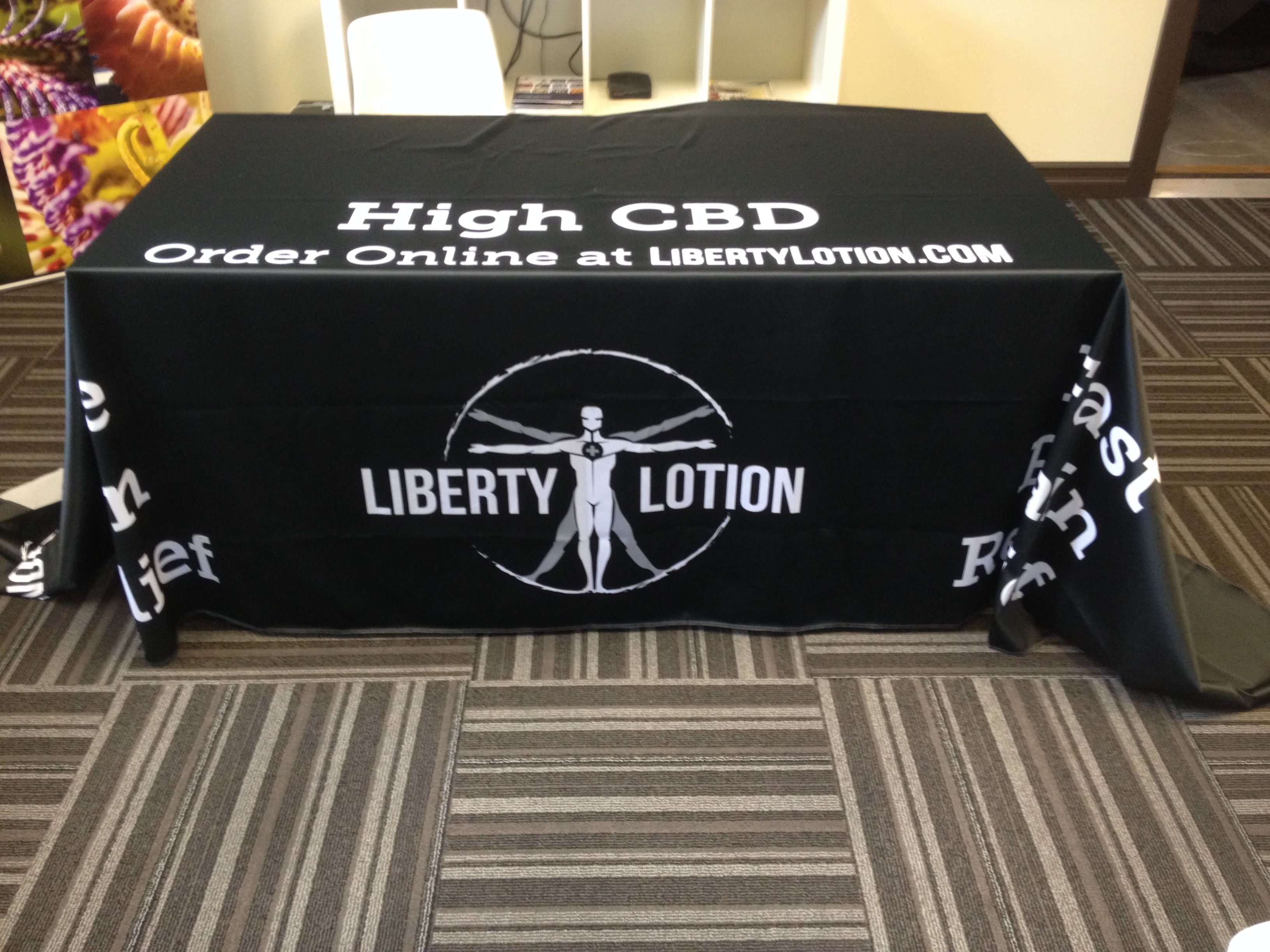  - Tradeshow Display - Table Throw - Liberty Lotion - Burlington, WA