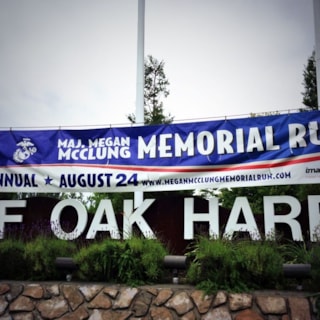 - Custom Banners - Large Area Vinyl Banner - Maj. Megan McClung Memorial Run - Oak Harbor, Wa