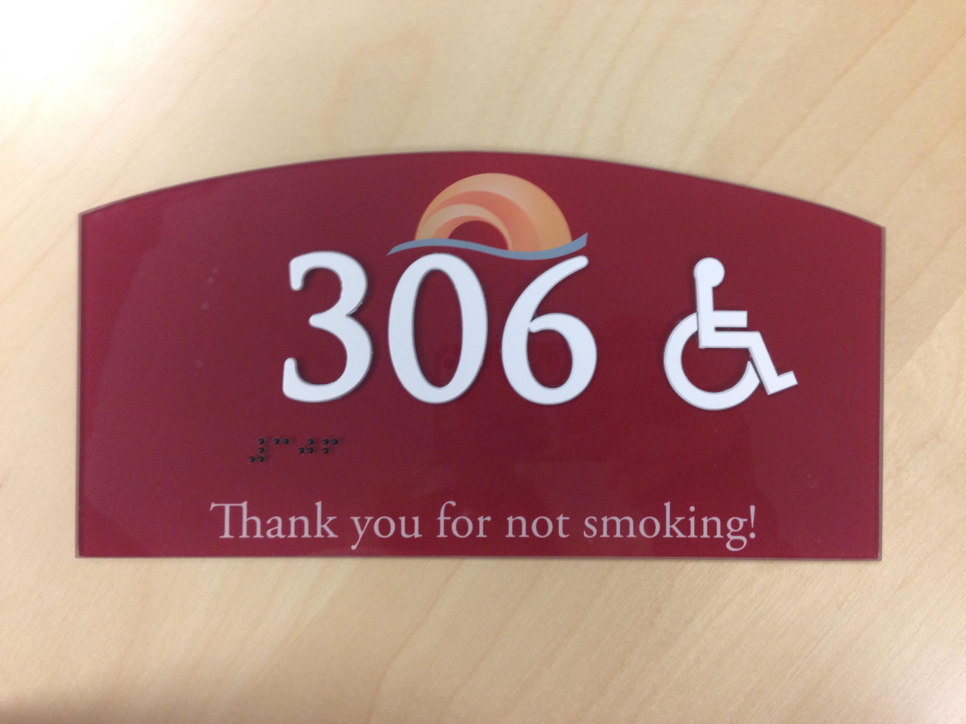  - Architectural Signage - ADA Signage - Sunrise Inn - Anacortes, WA