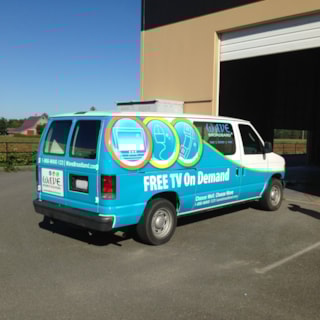 - Vehicle Graphics - Partial Vehicle Wrap - Wave Broadband - La Conner, Wa