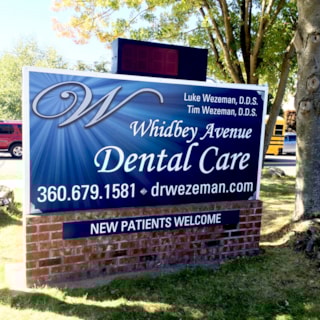 - Architectural Signage - Monument Sign - Whidbey Avenue Dental Care - Oak Harbor, WA