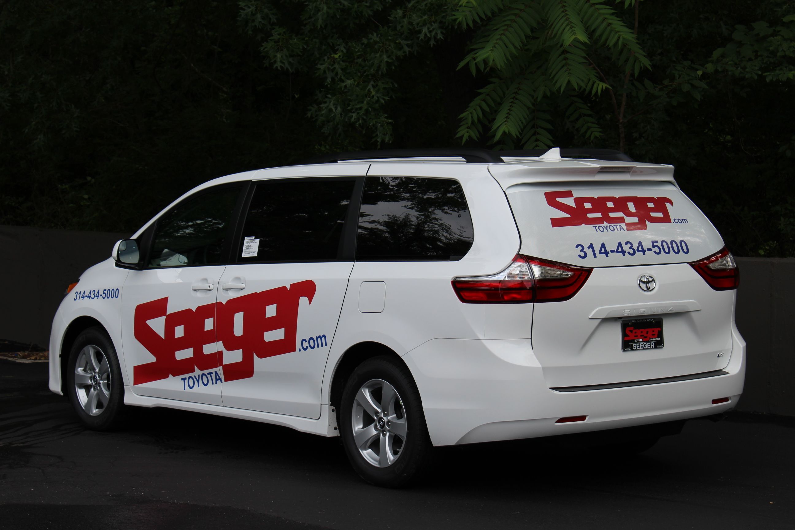Partial Vehicle Wrap for Seeger Toyota St. Louis, MO