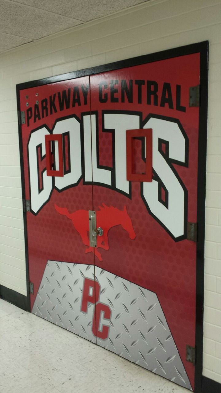 Door Vinyl Wrap Parkway Central Colts Chesterfield, MO