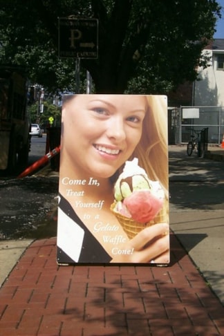 Digitally printed photograph and logo incorporated into visual communication