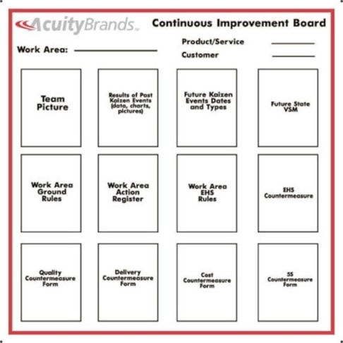 Dry erase board with graphics and logo