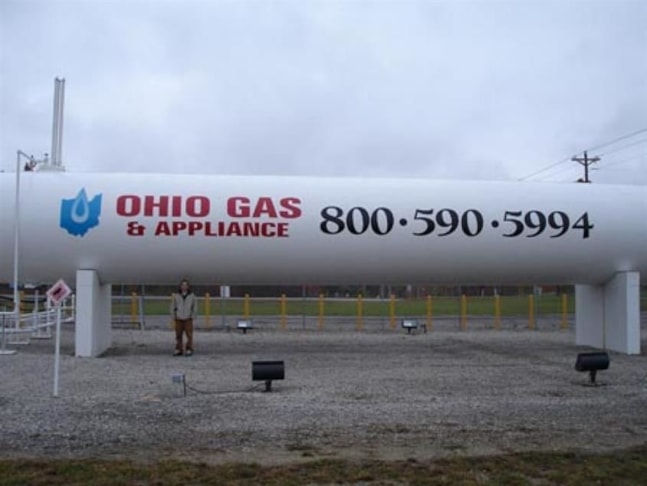 Wall logo and graphics applied to surface