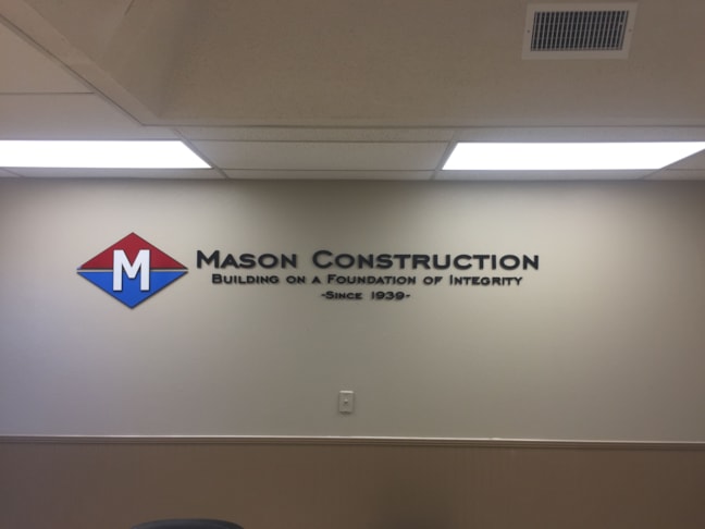 Laser-cut acrylic logo